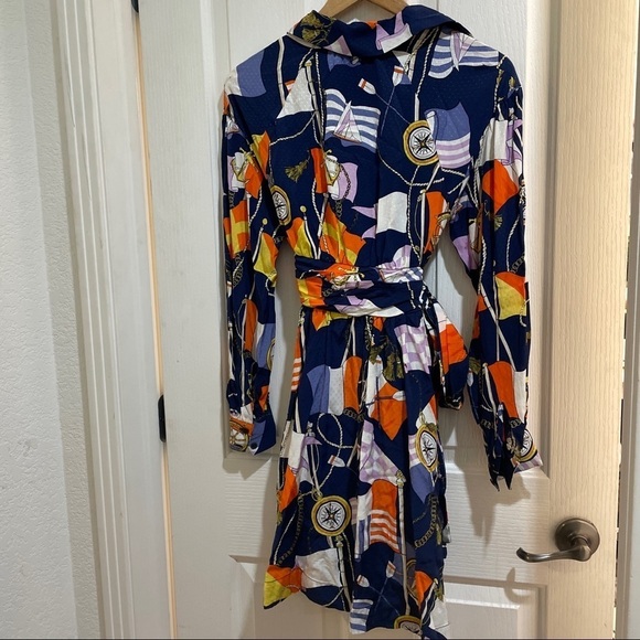 Nwt Anthropologie Maeve Mini Shirt Dress size XS Nautical Anthro New - Picture 10 of 11
